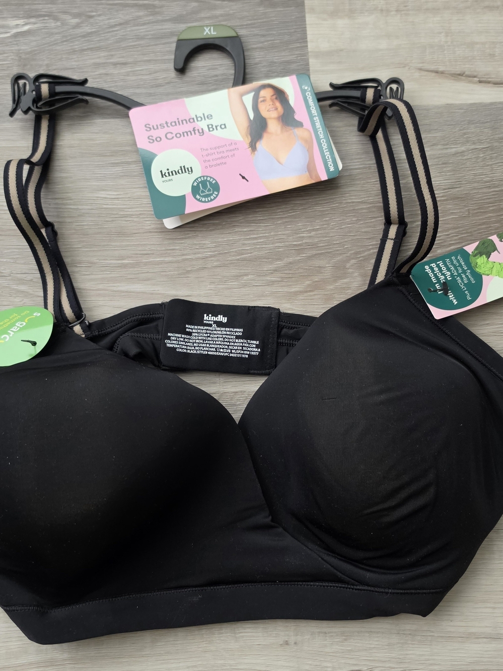 Kindly Sustainable So Comfy Bra - Black (XL)